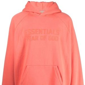 Mens Fear of God Essentials Coral Hoodie Size L
